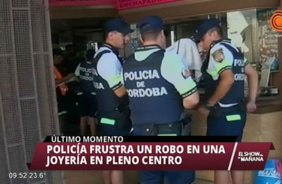 Policía frustró robo a joyería en pleno centro de Córdoba