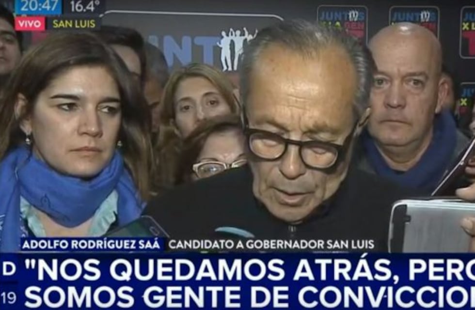 Adolfo Rodríguez Saá: "Ojalá el resultado hubiese sido otro"