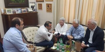 Herrera Ahuad con la comitiva del BID en vicegobernación