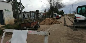 Cordón cuneta calle 25 de mayo