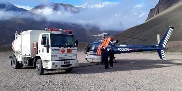 Aún no están trabajando en el Parque Aconcagua, el helicóptero y profesionales de la salud\u002E