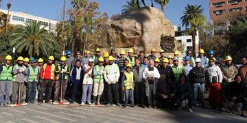 A 48 horas de la inauguración de la Plaza San Martín, en pleno centro de la Ciudad de Mendoza, el intendente Suarez encontró un error determinante que deben corregir en forma urgente\u002E