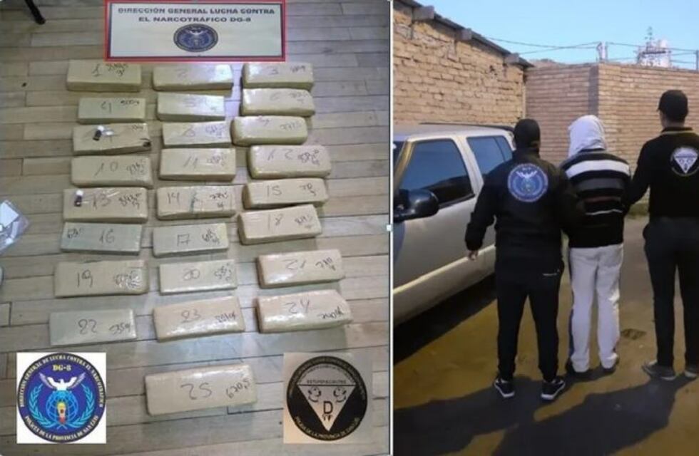 Secuestraron una encomienda con 18 kilos de droga valuada en $8.000.000