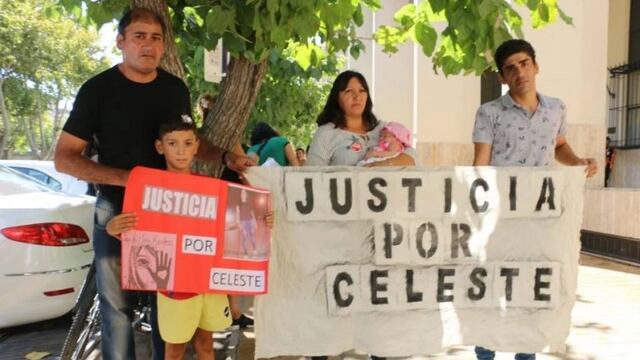 Familiares de Celeste Luna pidiendo justicia. Imagen de archivo.