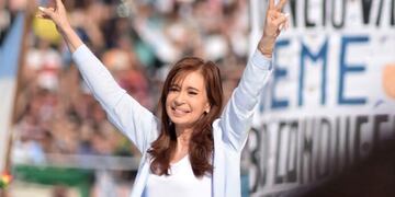 Cristina realizó el cierre de campaña en Racing\u002E Foto: DYN\u002E