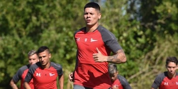 Primer entrenamiento de Marcos Rojo en Estudiantes (Estudiantes de La Plata)