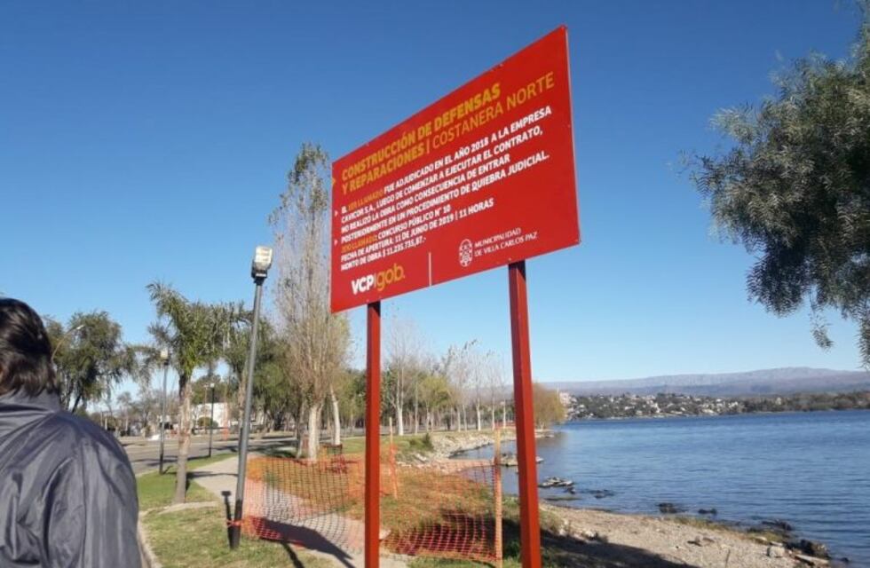 Avanza la reparación de la costanera en Carlos Paz