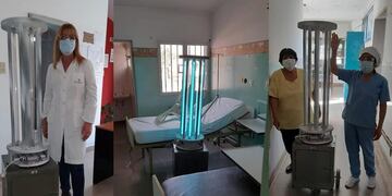 Estudiantes diseñaron un robot que esteriliza el hospital de Campo Quijano