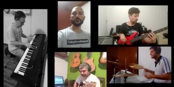 Los Cinco Monos: Bruno Galloni, Ale Del Bono, Ariel Yuste, Guillermo Scalenghe y Germán Morales