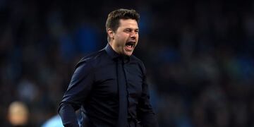 17 April 2019, England, Manchester: Tottenham Hotspur manager Mauricio Pochettino celebrates his team's victory after the UEFA Champions League quarter-final second leg soccer match between Manchester City and Tottenham Hotspur at the Etihad Stadium\u002E Photo: Mike Egerton/PA Wire/dpa