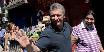 Macri visitó el comedor Los Piletones