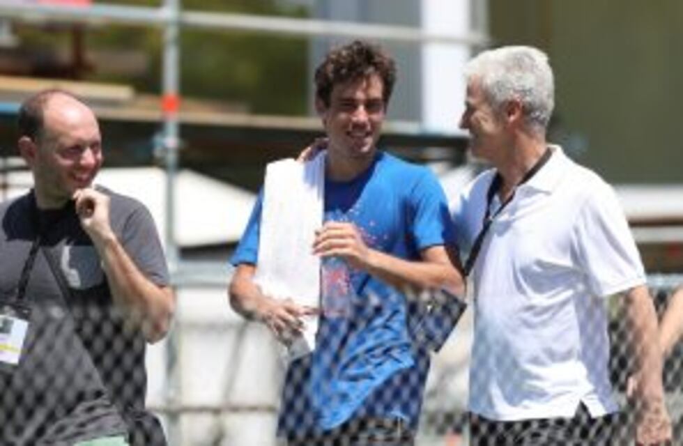 Pella, el único jugador presente en el inicio de las prácticas oficiales para la Copa Davis