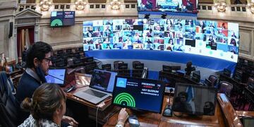 El Senado realizó con éxito el primer ensayo para la sesión virtual del 13 de mayo\u002E (Prensa Senado)