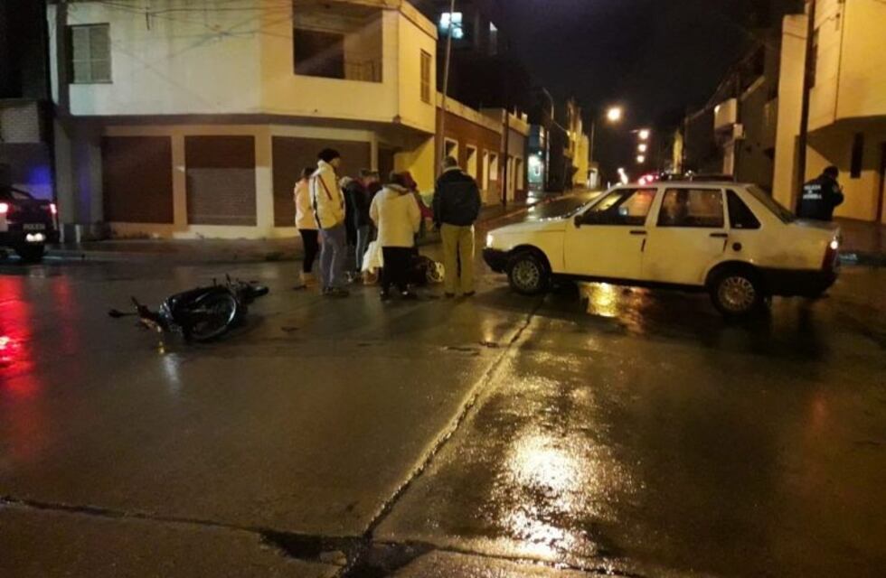 Otro motociclista herido en el microcentro