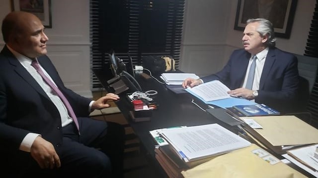Juan Manzur con ALberto Fernández\u002E