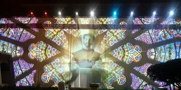 Luces de paz y bien en el Convento San Francisco (Facebook De Mis Pagos)