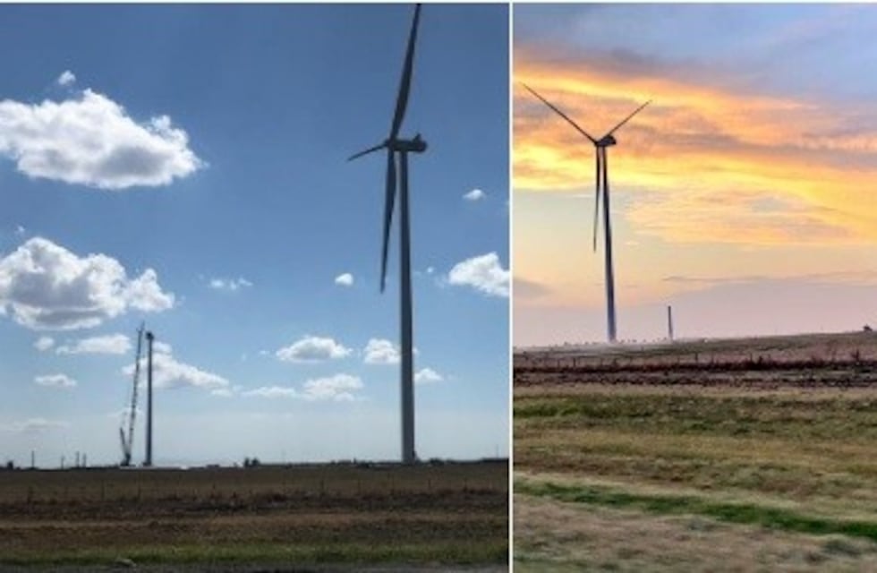 Instalaron los primeros aerogeradores en Coronel Rosales