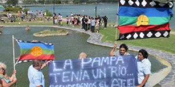 La manifestaciones en La Pampa\u002E