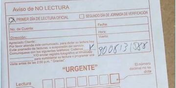 La empresa EdERSA de Viedma comunicó que los avisos de \