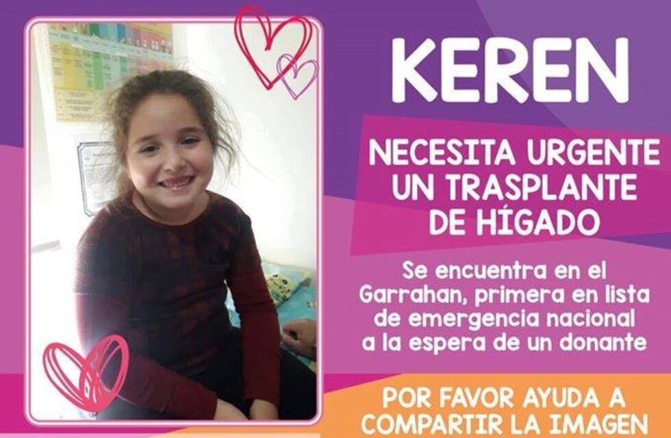 Todos por Keren, una cordobesita que necesita trasplante de hígado