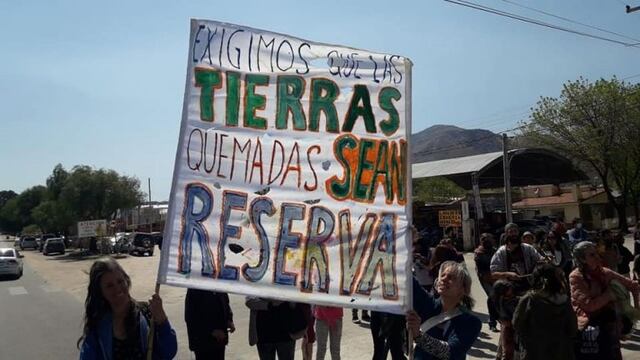 Imagen de la manifestación de ambientalistas en Capilla del Monte - Foto: Capilla del Monte Noticias