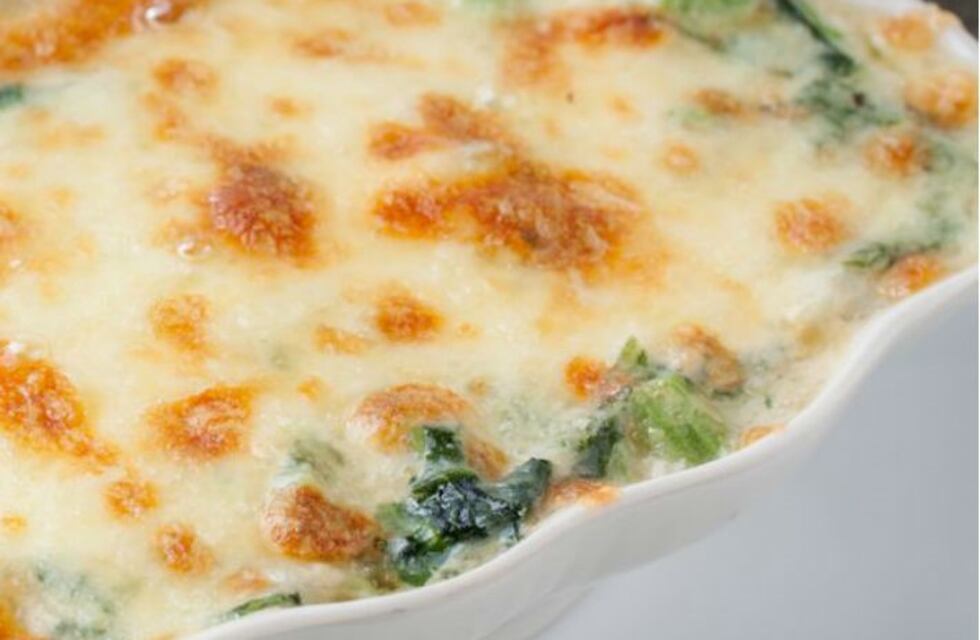 Receta para hacer graten de espinacas y hongos