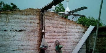 El viento de la tormenta provocó la voladura de techos