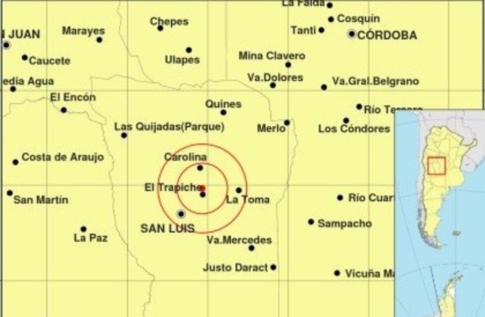 Madrugada movida en San Luis: tembló en El Trapiche