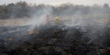 Incendio en zona rural de Arroyito