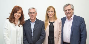 Cristina y ALberto Fernández con Anabel Fernández Sagasti y Jorge Tanús