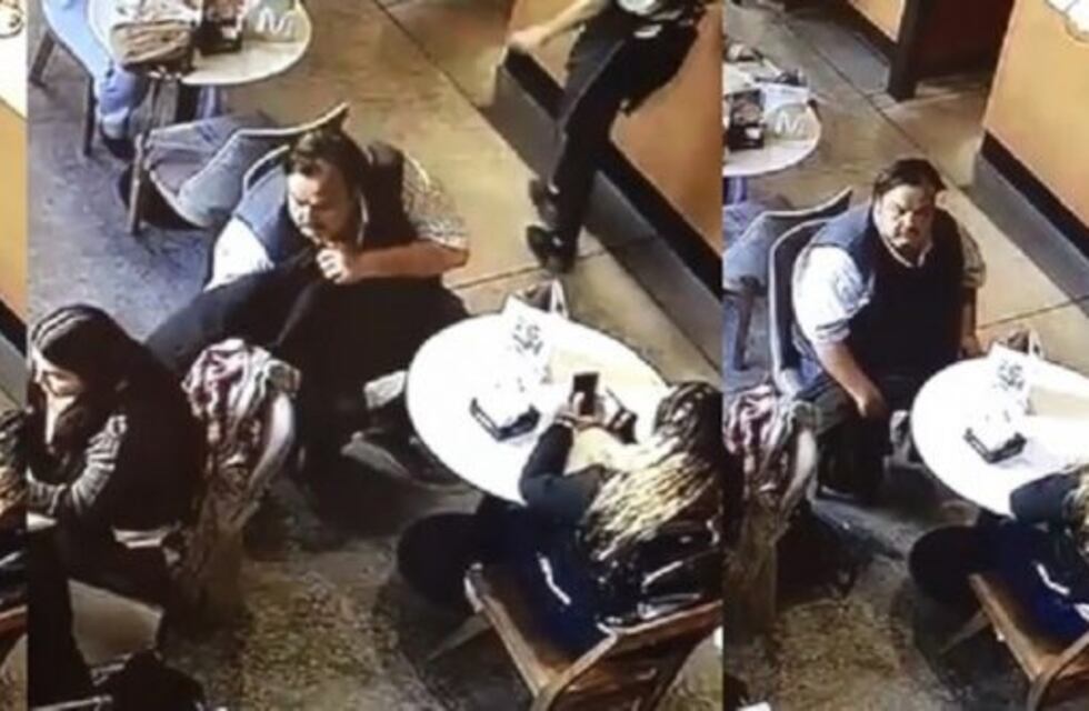 Otra vez: ladrón reincidente  grabado robándole a una clienta en una cafetería del centro