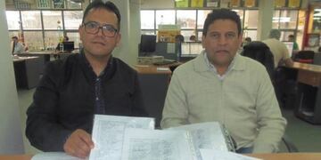 Los pastores Carlos Molina y Carlos Jajarbilla de Trelew