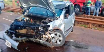 Vehículo en el que se accidentó la pareja argentina\u002E