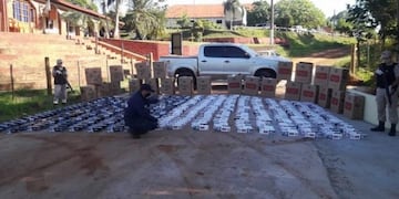 Frustran el ingreso ilegal de 12\u002E000 atados de cigarrillos por Puerto Piray