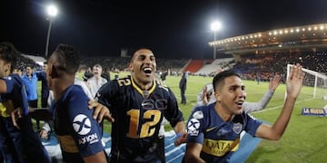 El loco festejo de Wanchope y Bebelo por el Boca campeón en Mendoza\u002E