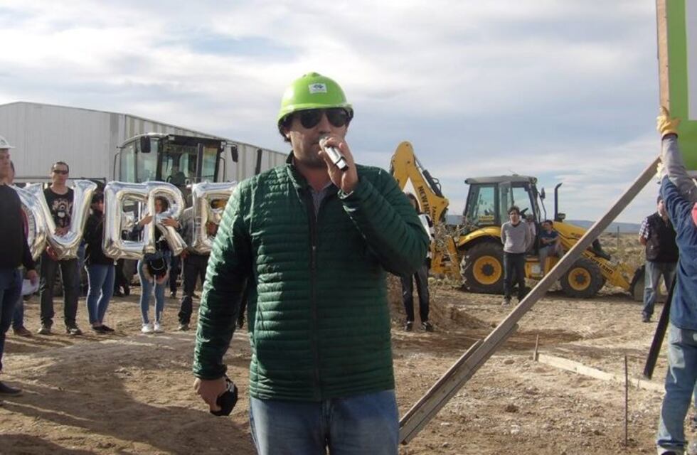 Las Heras: inicio de obra de la garita de acceso
