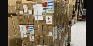 Coronavirus en Argentina: arribó un nuevo vuelo con insumos médicos procedentes de China\u002E (Twitter/@CancilleriaARG)
