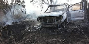 Hallaron una mujer calcinada en un vehículo incendiado en Villa del Rosario\u002E Se intentan esclarecer las causas del hecho\u002E