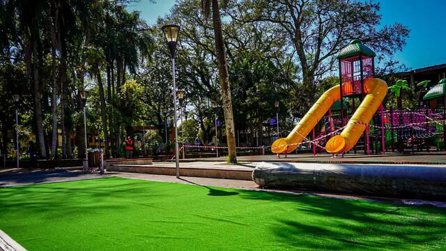 Eldorado: puesta a punto de la nueva Plaza Sarmiento.