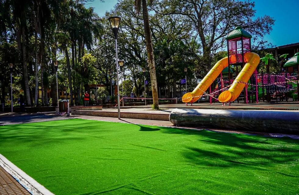 Eldorado: puesta a punto de la nueva Plaza Sarmiento