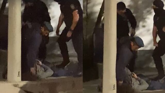 Captura de video en el cual se demostraría la violencia policial. Gentileza