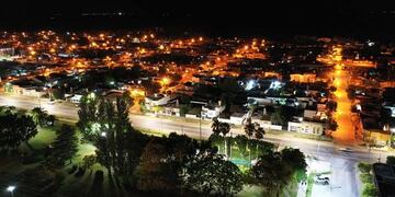 Luminarias led en Pujato: un antes y un después  (Facebook Daniel Quacquarini)