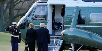 Donald y Melania Trump dejan la Casa Blanca por última vez