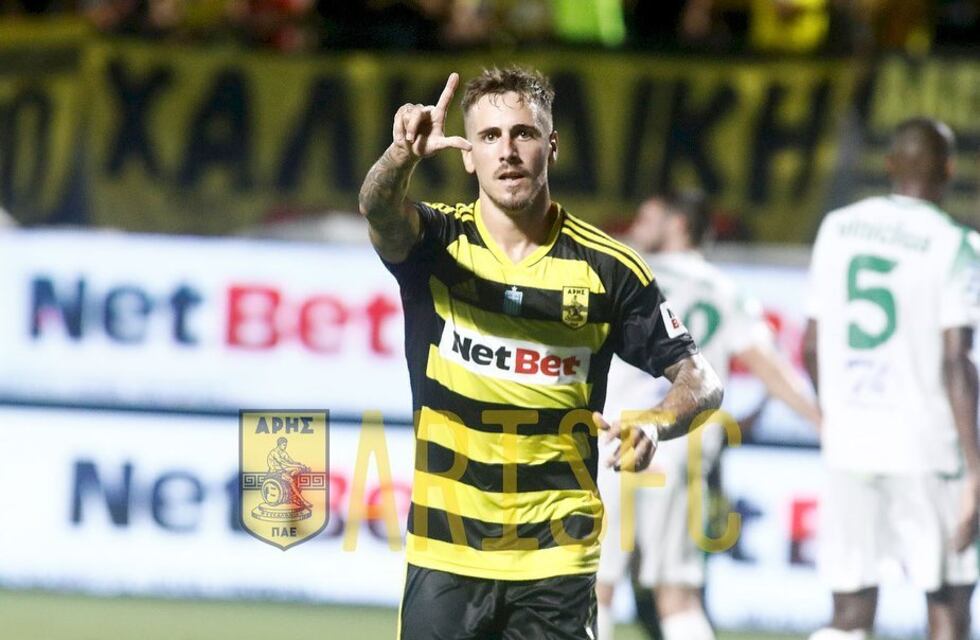 Con dos golazos del “Nano” Mancini el Aris Salónica arrancó ganando en la Súper Liga de Grecia