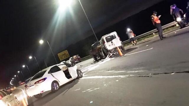 Accidente en autopista Córdoba-Carlos Paz. (Foto: Cadena 3).