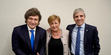 Milei, Georgieva, Caputo