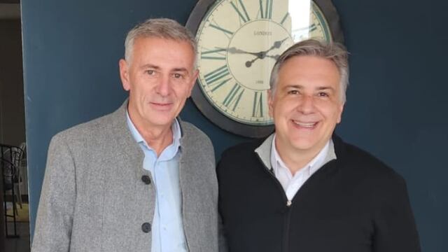 Apoyo. Martín Llaryora anunció que el excandidato a intendente de PRO en Villa María, Juan Zazzetti, apoya su candidatura a gobernador.