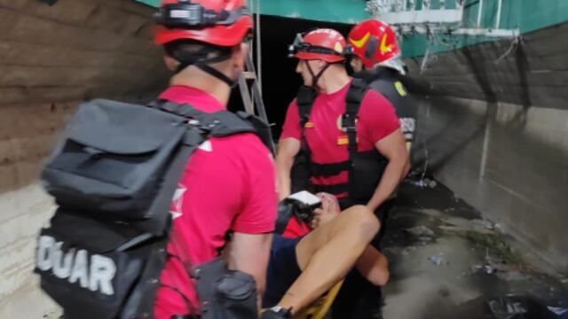 Uno de los hinchas de River que cayó en la fosa del Kempes.