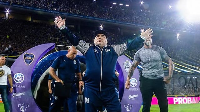 La última vez que Diego Maradona entró a La Bombonera como técnico de Gimnasia