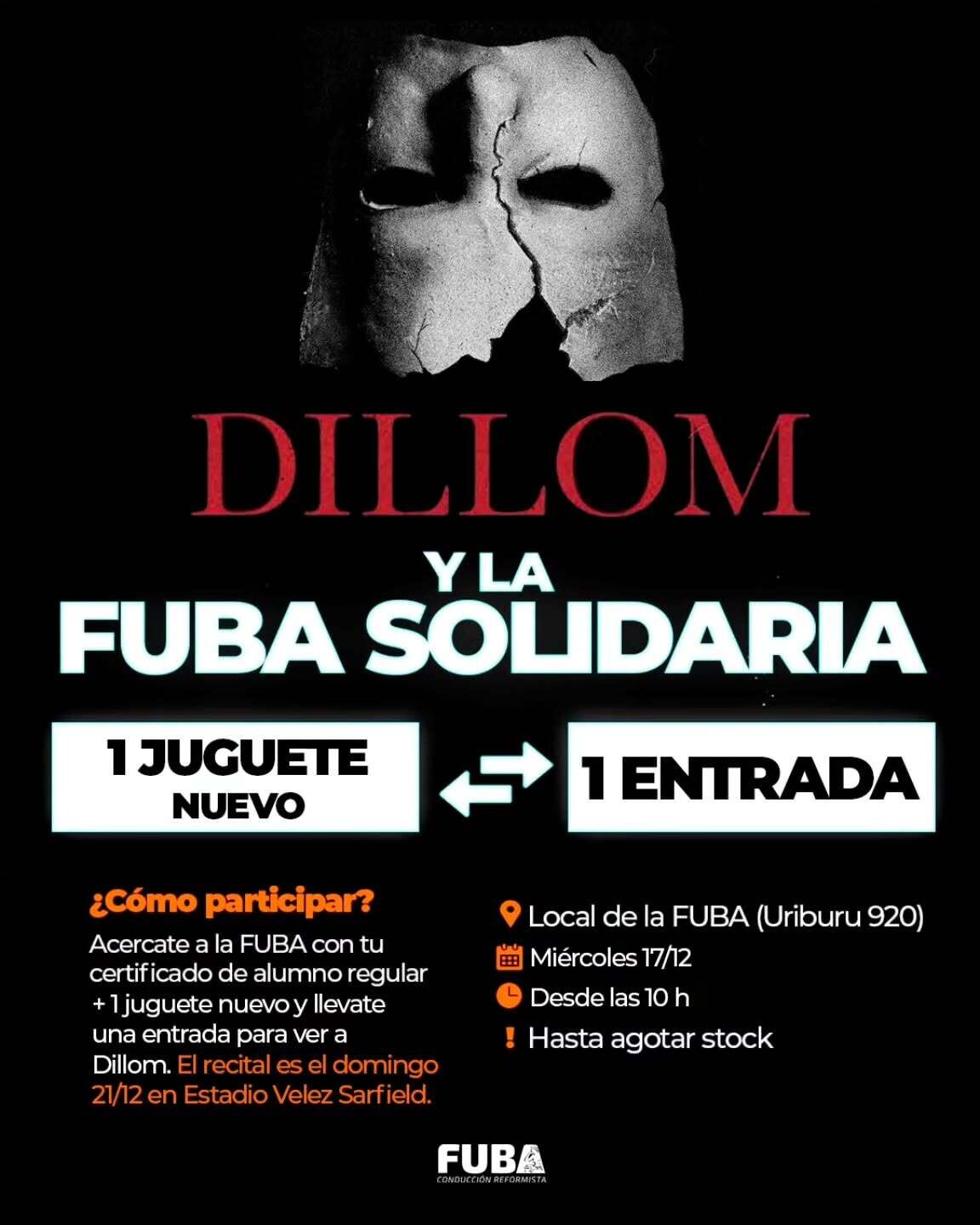 Dillom en Vélez: cómo canjear un juguete por una entrada gratis para el último show del 2025